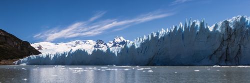 Argentina Travel Landscape Photography Climate emergency due to global warming and climate change at Perito Moreno Glacier Los Glaciares National Park near El Calafate Patagonia Argentina South America