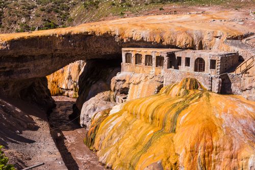 Argentina Travel Landscape Photography Inca Bridge near Aconcagua Provincial Park Mendoza Province Argentina South America