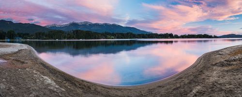 Argentina Travel Landscape Photography Sunset at Nahuel Huapi Lake Lago Nahuel Huapi Villa la Angostura Neuquen Patagonia Argentina South America