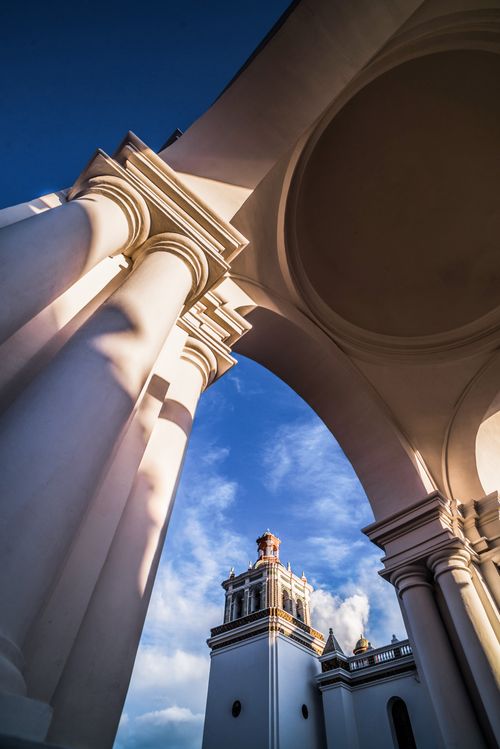 Bolivia Travel Landscape Photography Copacabana Cathedral aka Basilica of Our Lady of Copacabana sunset Copacabana Bolivia South America 3