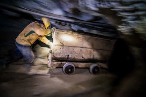 Bolivia Travel Landscape Photography Miners mining inside Potosi silver mines Department of Potosi Bolivia South America