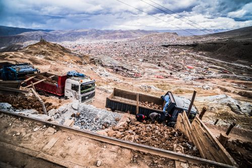 Bolivia Travel Landscape Photography Potosi silver mines located on the hill about Potosi Bolivia South America