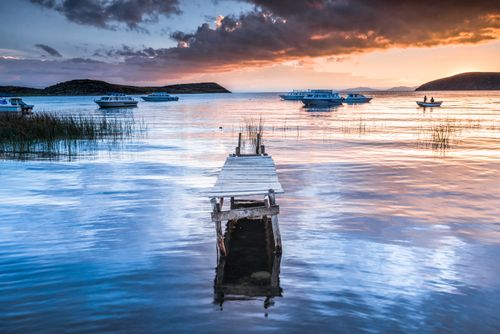 Bolivia Travel Landscape Photography Sunrise at Lake Titicaca Challapampa Isla del Sol Island of the Sun Bolivia South America