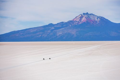 Bolivia Travel Landscape Photography Uyuni Salt Flats Salar de Uyuni 4wd tour seen from Island called Isla Incahuasi Uyuni Bolivia South America