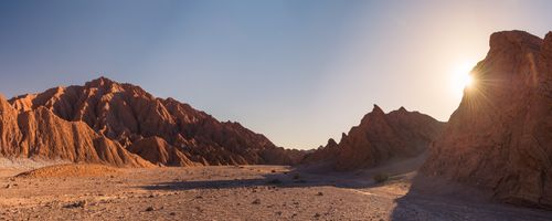 Chile Travel Landscape Photography Devils ravine Quebrada Del Diablo part of the Katarpe Valley Atacama Desert North Chile South America