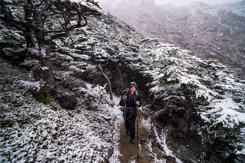 Chile Travel Landscape Photography Hiking Ascensio Valley in snow Torres del Paine National Park Parque Nacional Torres del Paine Patagonia Chile South America