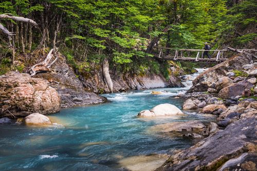 Chile Travel Landscape Photography Hking across Rio Ascencio Ascencio Valley Torres del Paine National Park Patagonia Chile South America
