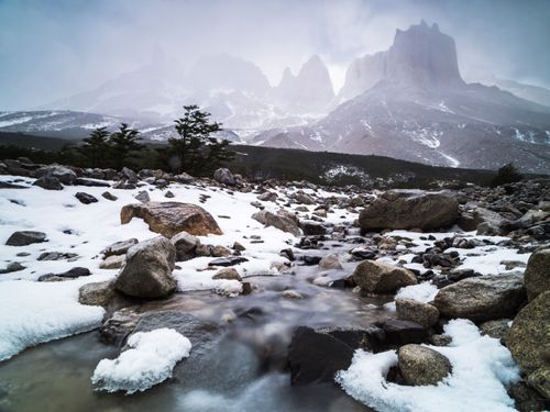 Chile Travel Landscape Photography Los Cuernos seen from French Valley Valle del Frances Torres del Paine National Park Patagonia Chile South America