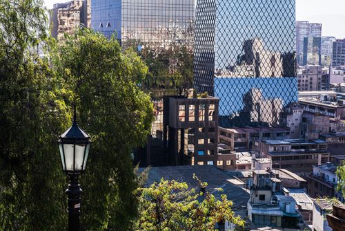 Chile Travel Landscape Photography Santiago from Cerro Santa Lucia Santa Lucia Park Hill Santiago Santiago Province Chile South America