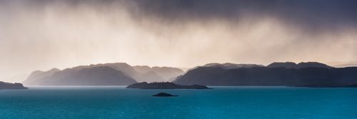 Chile Travel Landscape Photography Sunset at Nordenskjold Lake Lago Nordenskjold Torres del Paine National Park Parque Nacional Torres del Paine Patagonia Chile South America