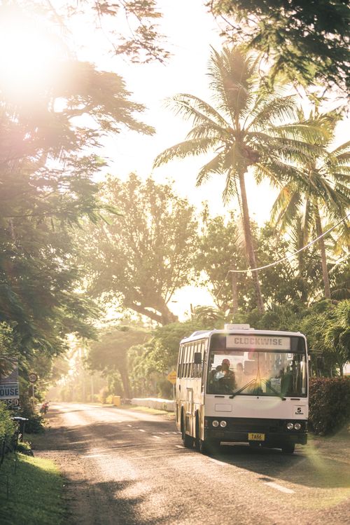 Cook Islands Landscape Travel Photography Clockwise bus Rarotonga Cook Islands