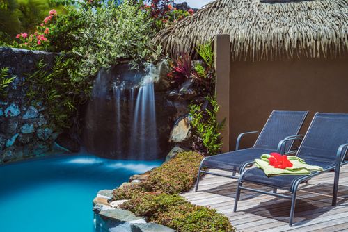 Cook Islands Landscape Travel Photography Private pool area Villa 1 Rumours Luxury Villas and Spa Muri Rarotonga Cook Islands