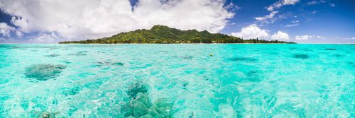 Cook Islands Landscape Travel Photography Rarotonga seen from Muri Lagoon Rarotonga Cook Islands