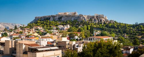 Greece Travel Photography Acropolis and rooftops of Athens Attica Region Greece UNESCO World Heritage Site Europe