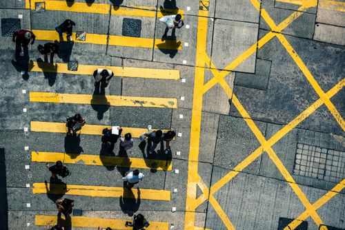 Hong Kong Street Photography Hong Kong road crossing Sheung Wan Hong Kong China
