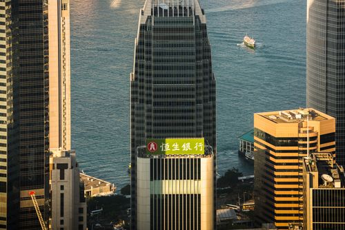 Hong Kong Travel Photography Boats in Victoria Harbour at sunset seen from Victoria Peak Hong Kong Island Hong Kong China 2