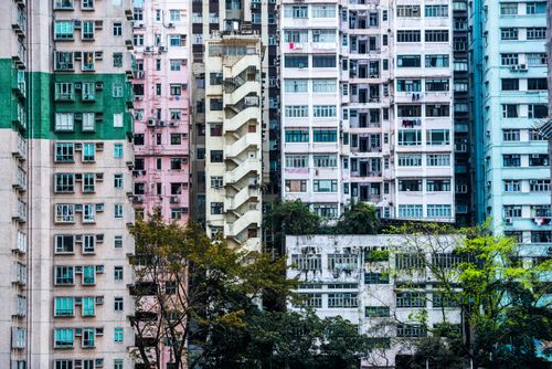 Hong Kong Travel Photography Flats in an apartment block Hong Kong Island Hong Kong China