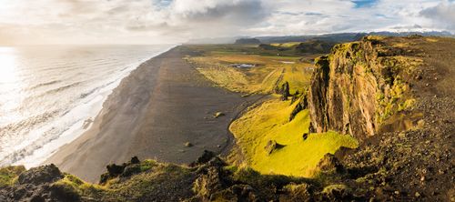 Iceland Landscape Photography Sunset view from Dyrholaey Peninsula near Vik South Iceland Sudurland