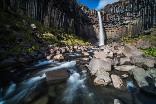 Iceland Landscape Photography Svartifoss Black Waterfall and the Basalt Columns Skaftafell Vatnajokull National Park South Region of Iceland Sudurland 3