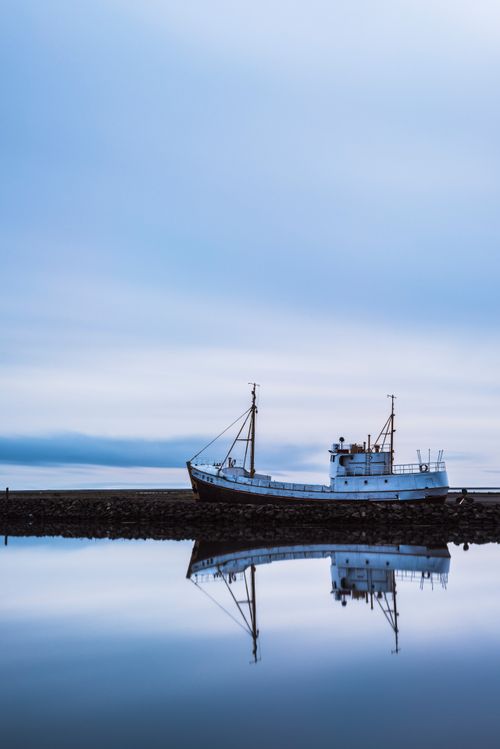 Iceland Travel Photography Fishing Harbour at Hofn East Fjords Region Austurland Iceland