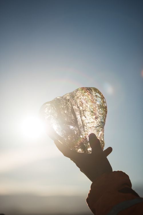 Iceland Travel Photography Ice from an iceberg melting due to global warming and climate change Jokulsarlon Glacier Lagoon South East Iceland Europe