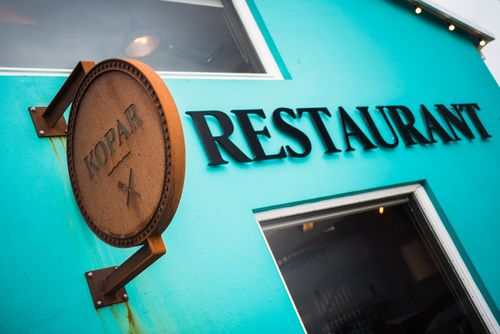 Iceland Travel Photography Kopar Restaurant a popular Icelandic and European restaurant at Reykjavik Harbour Iceland Europe