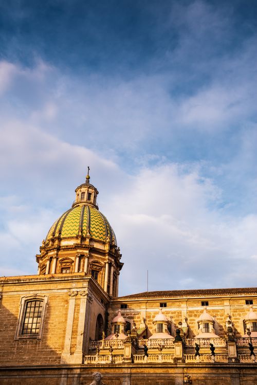 Italy Sicily Travel Photography Palermo Dome of The Chiesa Church of San Giuseppe dei Teatini Palermo Sicily Italy Europe