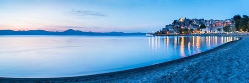 Italy Landscape Photography Lake Bracciano at night Aguillara Sabazia Province of Rome Italy