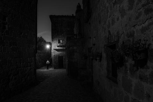 Italy Street Photography Civita di Bagnoregio at night Province of Viterbo Italy 2