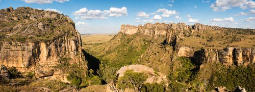 Madagascar Landscape Photography Canyon in Isalo National Park at sunset Ihorombe Region Southwest Madagascar