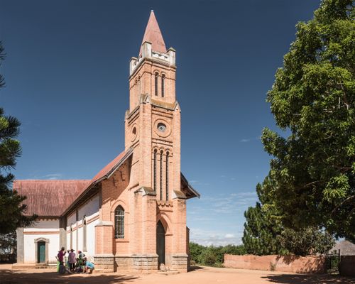 Madagascar Travel Photography Church at Ambohimahasoa Haute Matsiatra Region Madagascar Central Highlands
