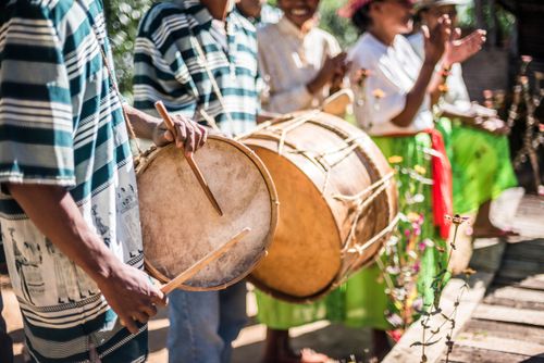Madagascar Travel Photography Drums and traditional music at Ambohimahasoa Haute Matsiatra Region Madagascar Central Highlands