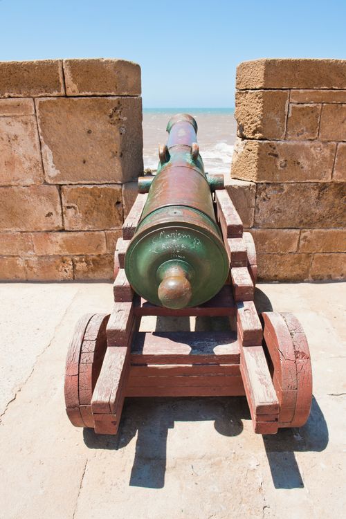 Morocco Travel Photography Old cannon on the ramparts North Bastion Essaouira formerly Mogador UNESCO World Heritage Site Morocco Africa