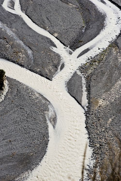 New Zealand Landscape Photography Aerial Photo of the Meandering Waiau River Canterbury Region South Island New Zealand