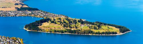New Zealand Travel Photography An Aerial View of Queenstown Golf Course South Island New Zealand