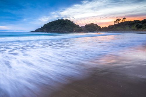 New Zealand Landscape Photography Sunrise at Maitai Bay aka Matai Bay a popular beach on the Karikari Peninsula Northland New Zealand