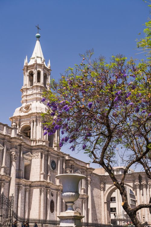 Peru Architecture Travel Photography Basilica Cathedral of Arequipa Basilica Catedral Plaza de Armas Arequipa Peru South America