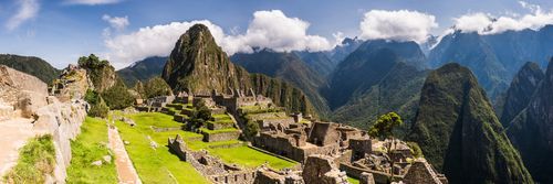 Peru Architecture Travel Photography Machu Picchu Inca ruins and Huayna Picchu Wayna Picchu Cusco Region Peru South America
