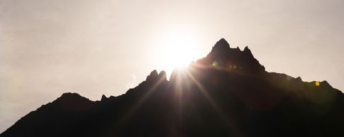 Peru Landscape Travel Photography Sunrise behind Andes Mountains on day 2 of Inca Trail trek Cusco Region Peru South America
