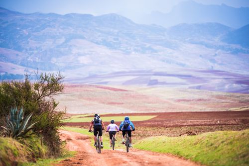 Peru Travel Photography Cusco Cuzco Cycling in the countryside near Maras Cusco Province Peru South America