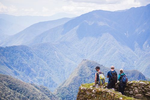 Peru Travel Photography Phuyupatamarca Inca ruins on Inca Trail Trek day 3 Cusco Region Peru South America