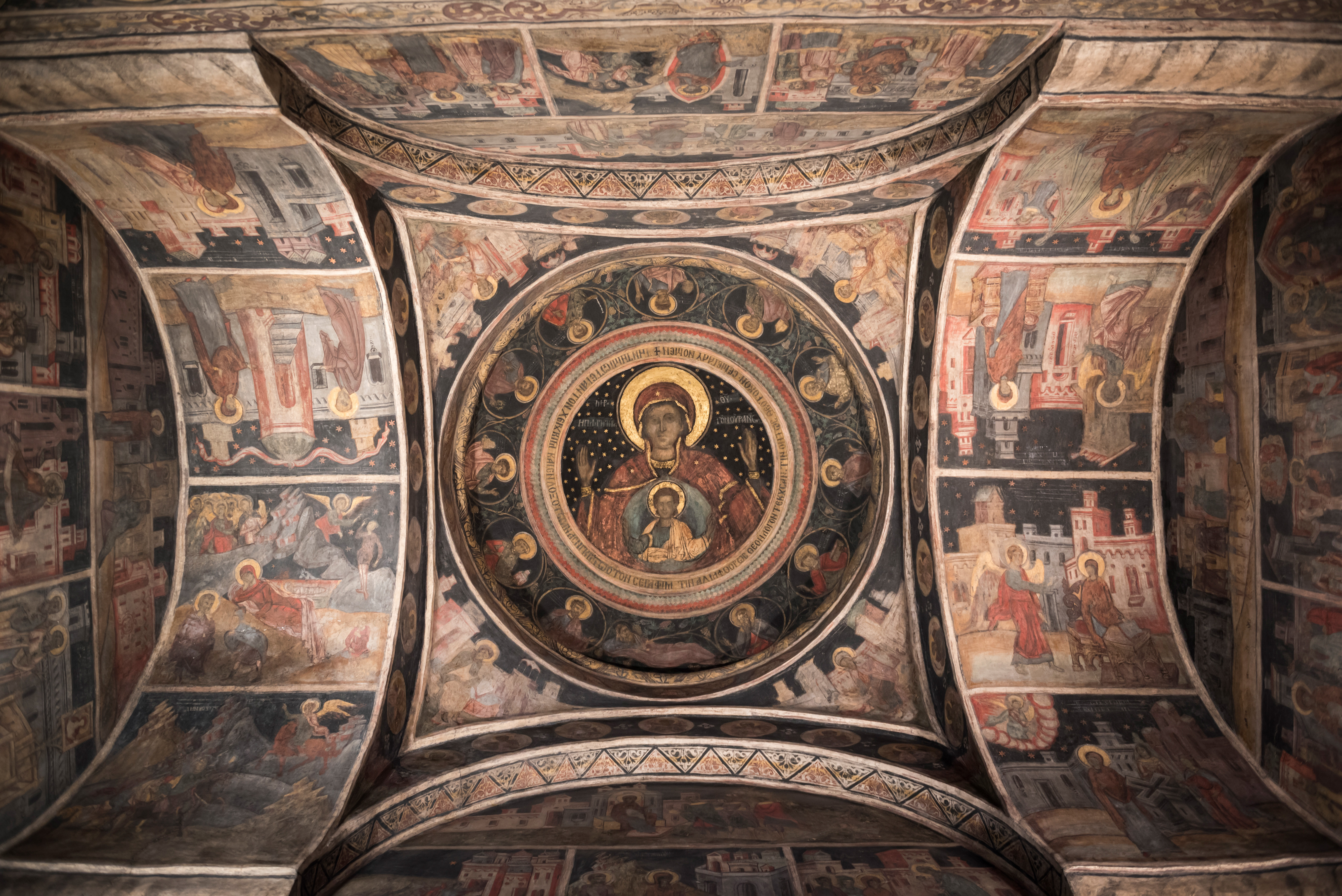 Romania Architecture Travel Photography Stavropoleos Monastery a beautiful painted church in Bucharest Muntenia Region Romania