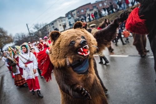 Romania Documentary Travel Photography New Year Bear Dancing Festival Comanesti Moldova Romania 5