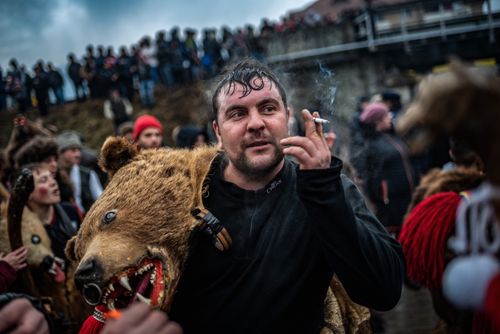 Romania Documentary Travel Photography New Year Bear Dancing Festival Comanesti Moldova Romania 9