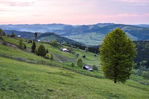 Romania Landscape Photography Bukovina Region Bucovina landscape at sunset Paltinu Romania