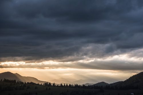 Romania Landscape Photography Carpathian Mountains at sunset in rural Transylvania Piatra Fantanele Romania