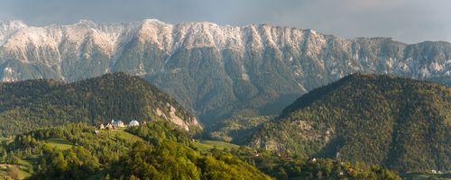 Romania Landscape Photography Carpathian Mountains near Bran Castle at sunrise Transylvania Romania