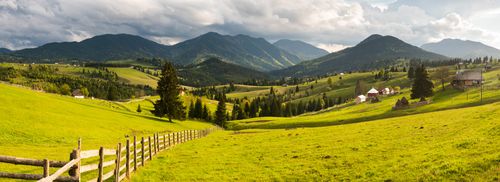 Romania Landscape Photography Rural Transylvania landscape at sunset Piatra Fantanele Bistrita Nasaud County Transylvania Romania