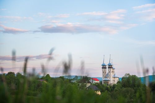 Romania Travel Photography Orthodox Romanian church at sunrise Breb Brebre Maramures Romania
