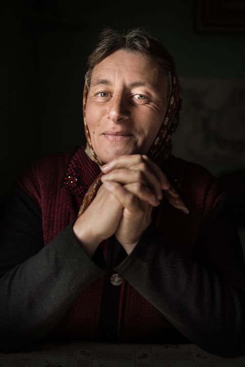 Romania Travel Portrait Photography Documentary Portraiture Portrait of a Romanian lady in Jina a commune of shepherds Sibiu County Transylvania Romania
